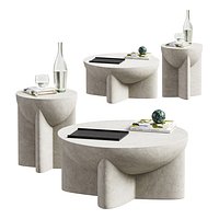 Monti Lava Stone Coffee  Side Table