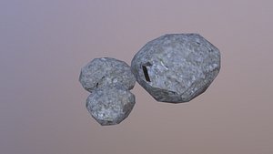 Low Poly Rocks 3D model