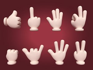 Cartoon Hand Emoji Signs - Icons Collection