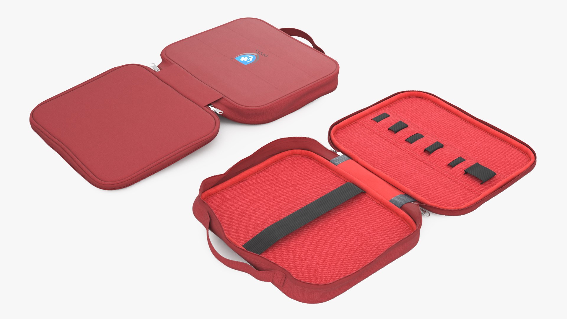 Opsys Carry Bag Opened Red 3D model preview