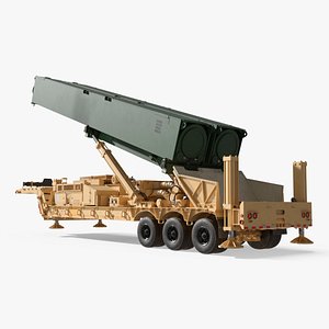 Surface Missile System Two-Tone Paint Deployed Rigged for Maya 3D model