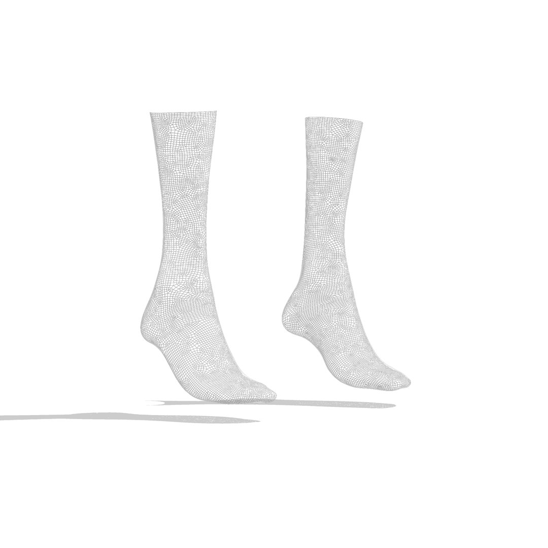Socks Unisex Clo3d Marvelous Designer Model TurboSquid 2002385