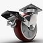 3d model of caster wheel