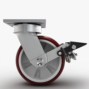 3d model of caster wheel