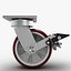 3d model of caster wheel