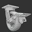 3d model of caster wheel