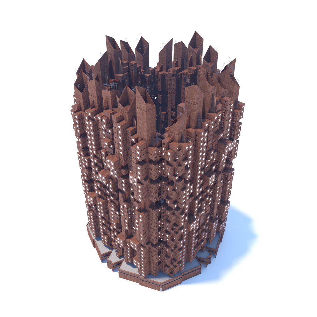 Mega Building In Capsule Style 3D - TurboSquid 1837440