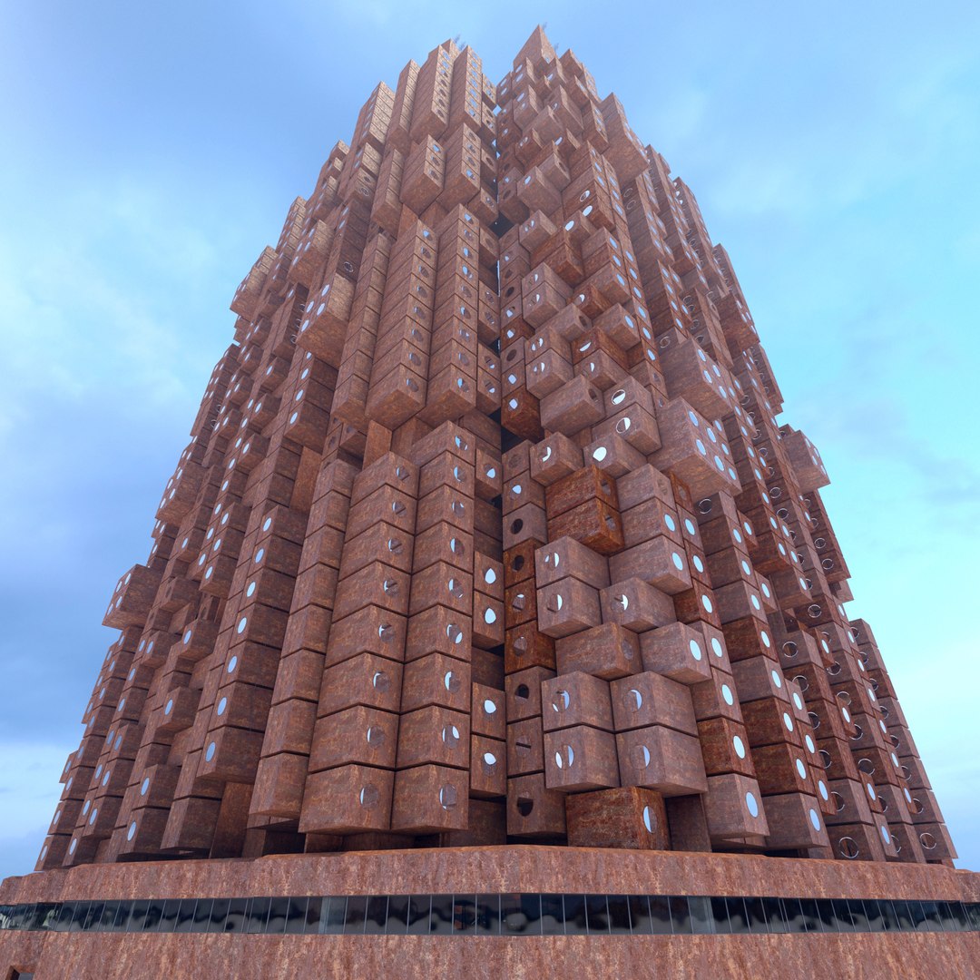 Mega Building In Capsule Style 3D - TurboSquid 1837440
