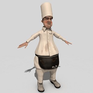 toon character chef 3D