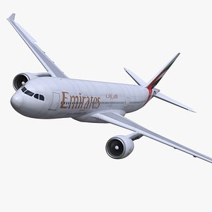Emirates Airline Commercial Aircraft Airbus A330-200 Rigged