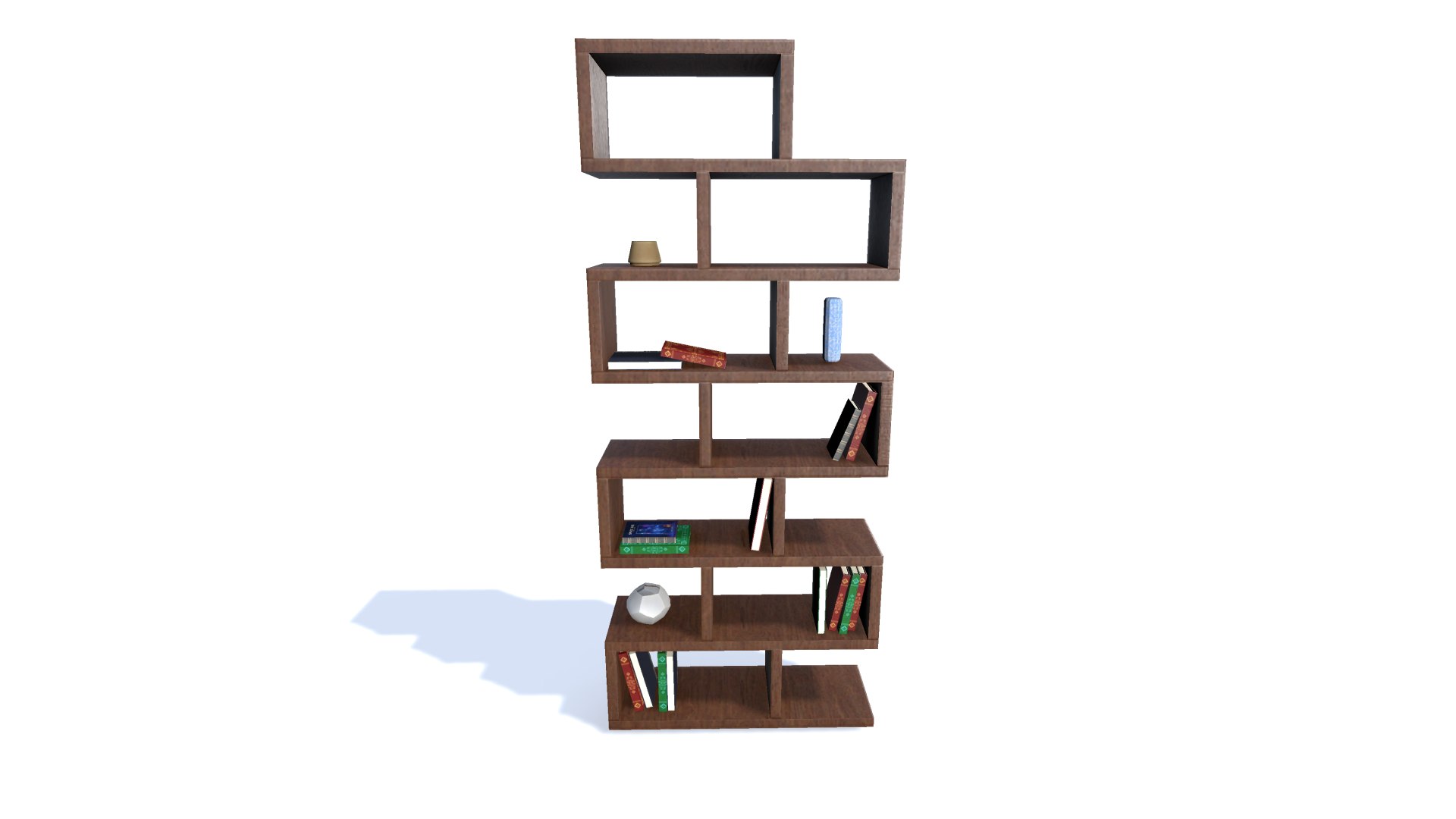 3D Geometric Bookshelf TurboSquid 2175711