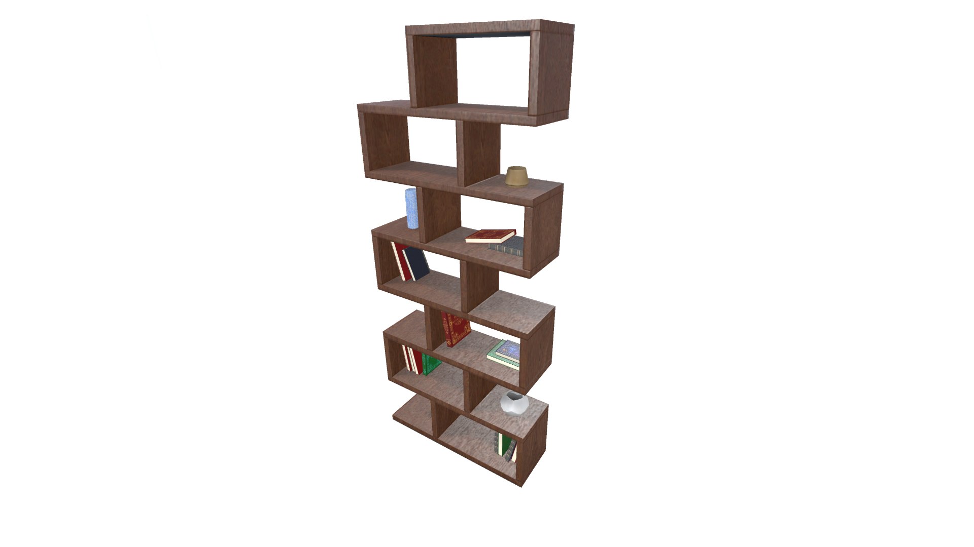3D Geometric Bookshelf TurboSquid 2175711