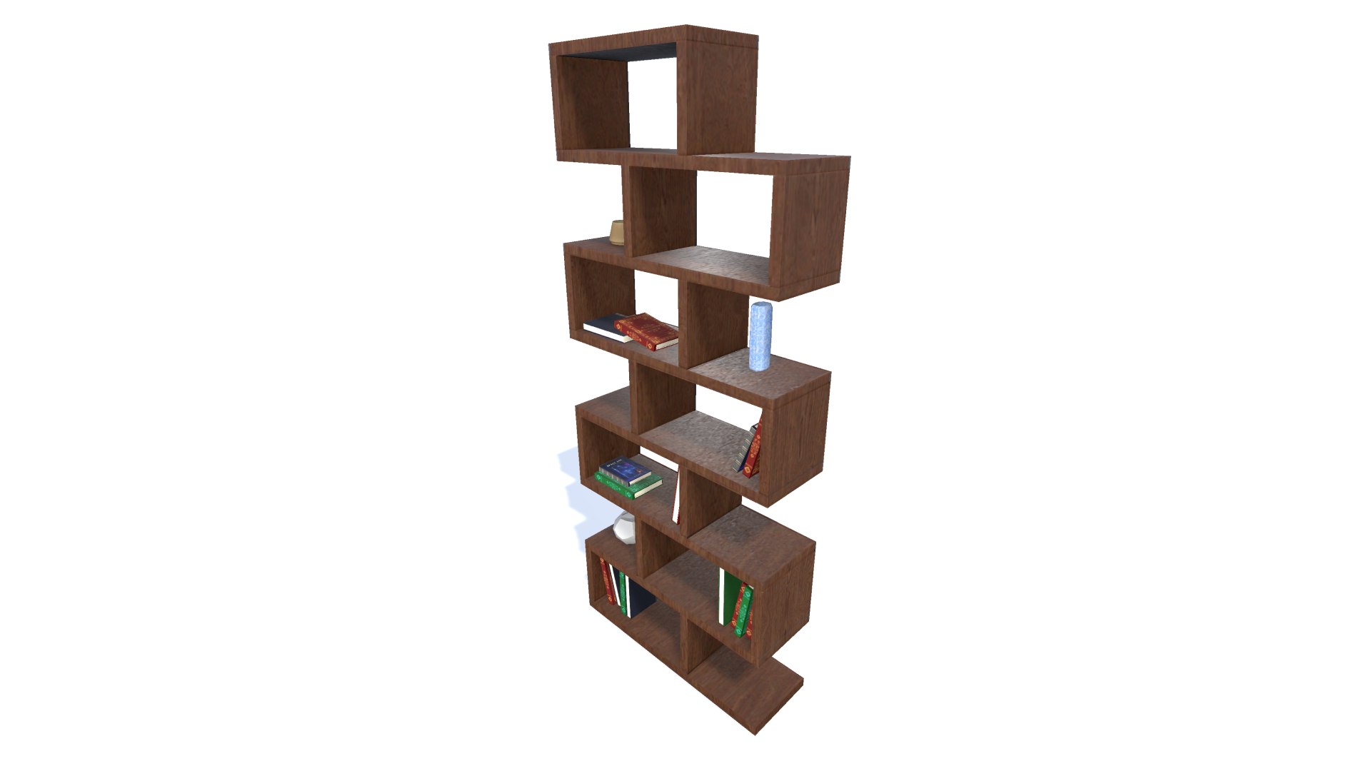 3D Geometric Bookshelf TurboSquid 2175711
