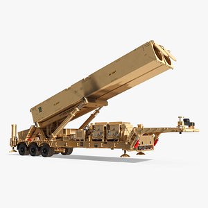 Tactical Dark Eagle Missile System Operating Rigged 3D