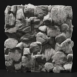 3D rock slab stone
