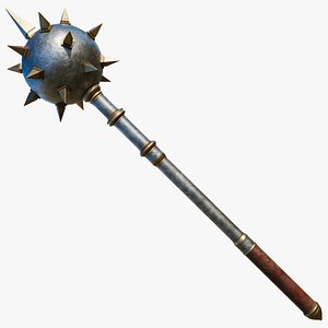 Old Medieval Mace All PBR Unity UE Textures Included