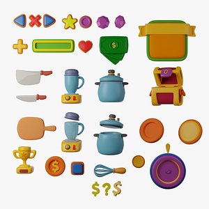 3D Game Ui Elements