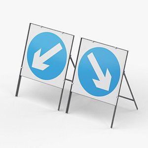 Keep Left/Right Square Road Sings