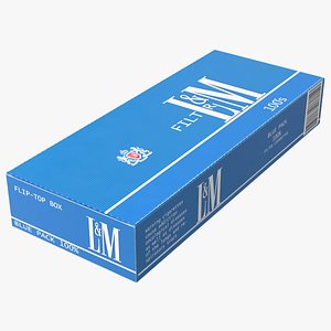 3D Carton Cigarettes Box LM