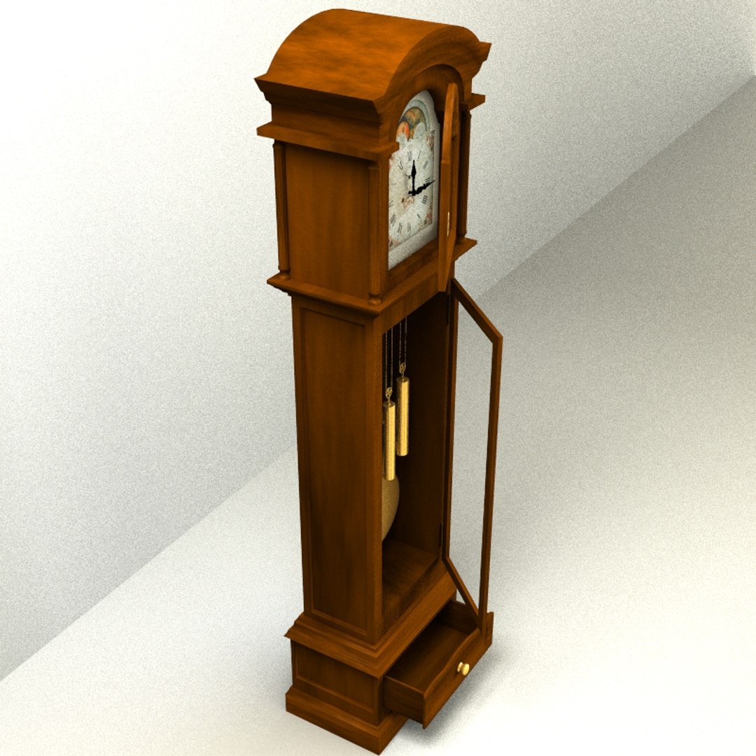 grandfather clock 3d model