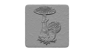 Fly agaric relief 3D model
