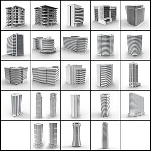 building skyscrapers 3d model