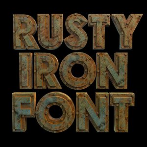 rusty iron font