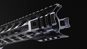 AR15 - M4A1 - Night Rail 5x56 Handguard LowPoly VR  AR  low-poly 3d model