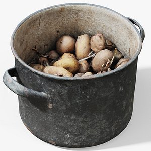 Food Waste Pot 02 - PBR Game Ready 3D model