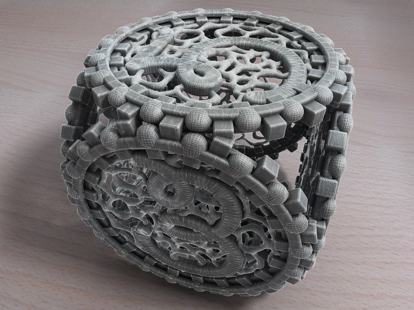 Filigree Dice Cube 3d C4d