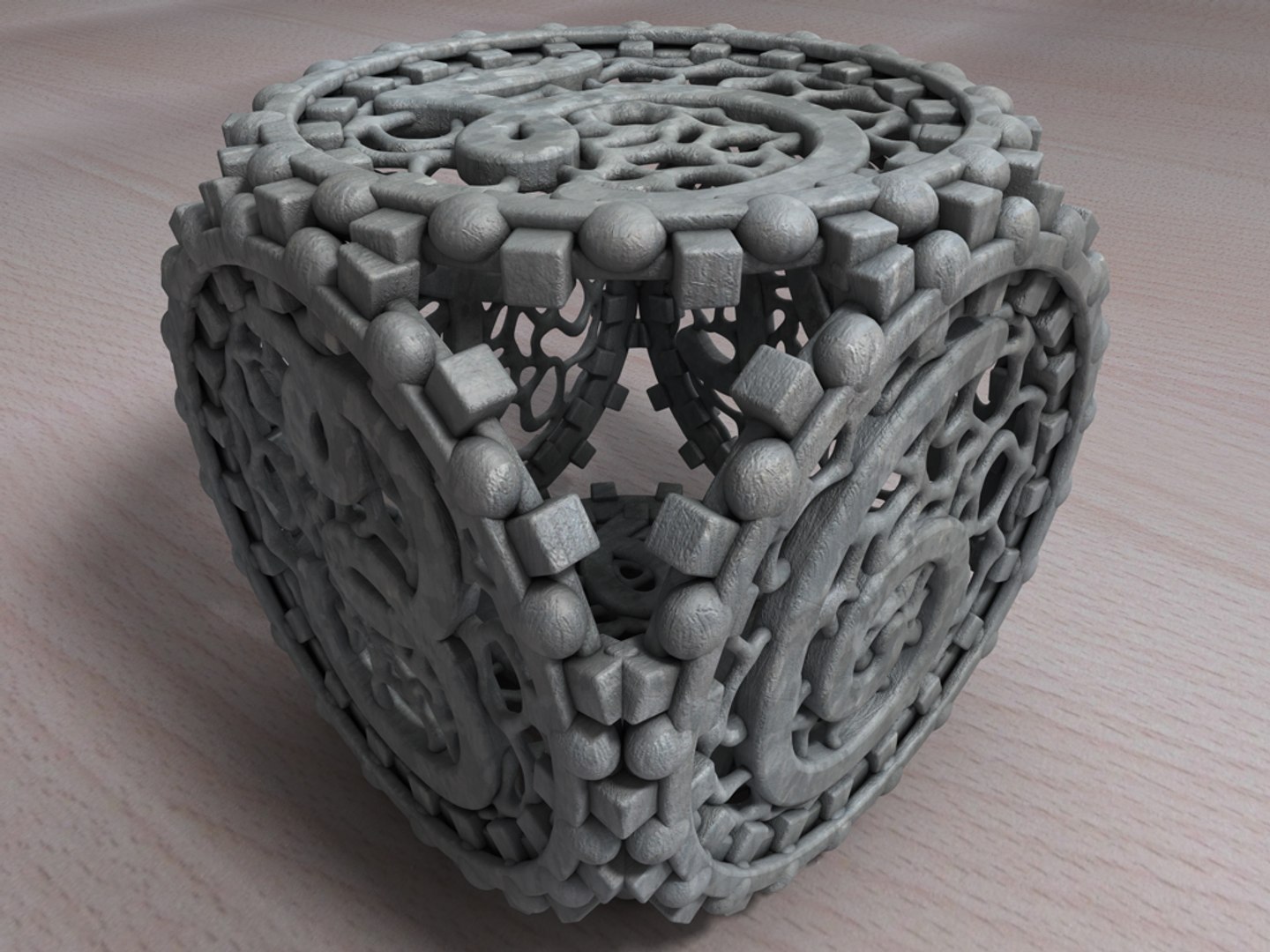 Filigree Dice Cube 3d C4d
