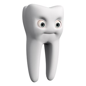 Toon Tooth rigged with CatRIG 3D model