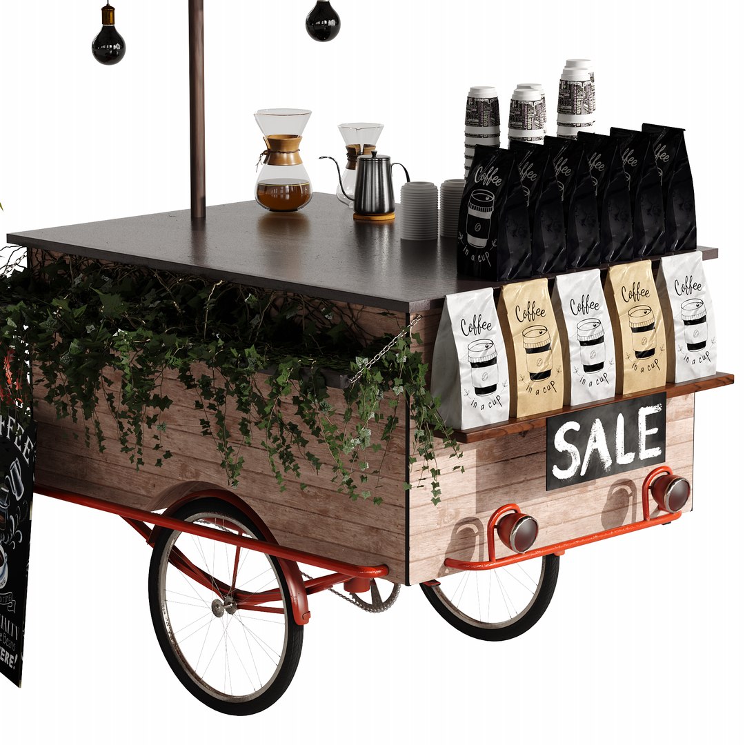 3D Coffee Bike mobile coffee 2 - TurboSquid 1719636