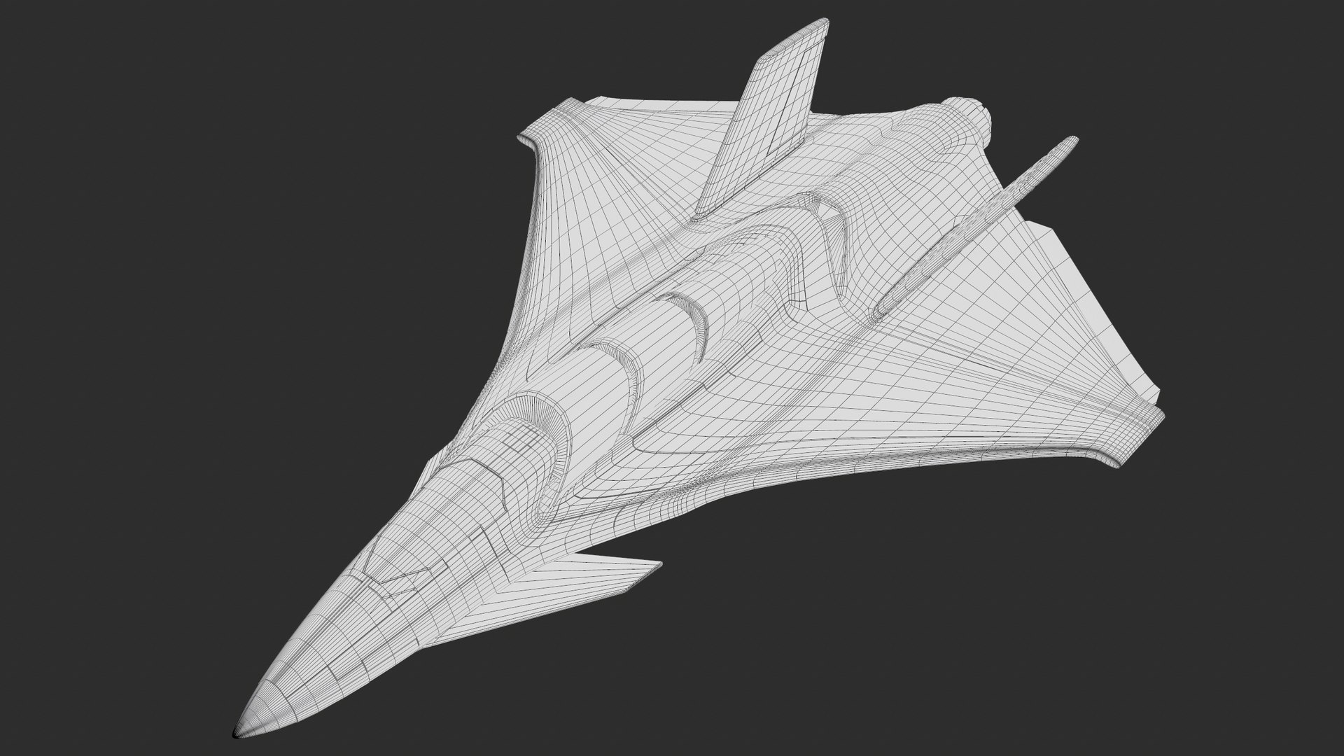 3D model Sci-Fi Futuristic Aircraft Interceptor PBR - TurboSquid 2103379