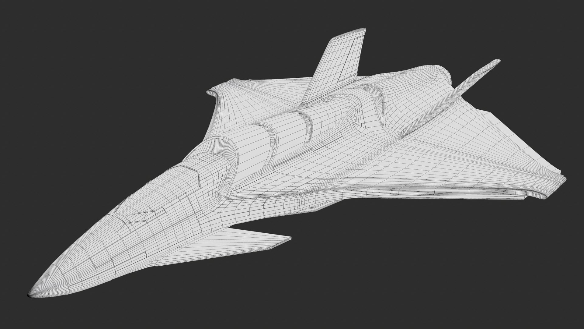 3d Model Sci-fi Futuristic Aircraft Interceptor Pbr - Turbosquid 2103379