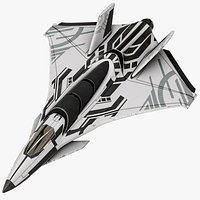 Sci-Fi Futuristic Aircraft Interceptor PBR