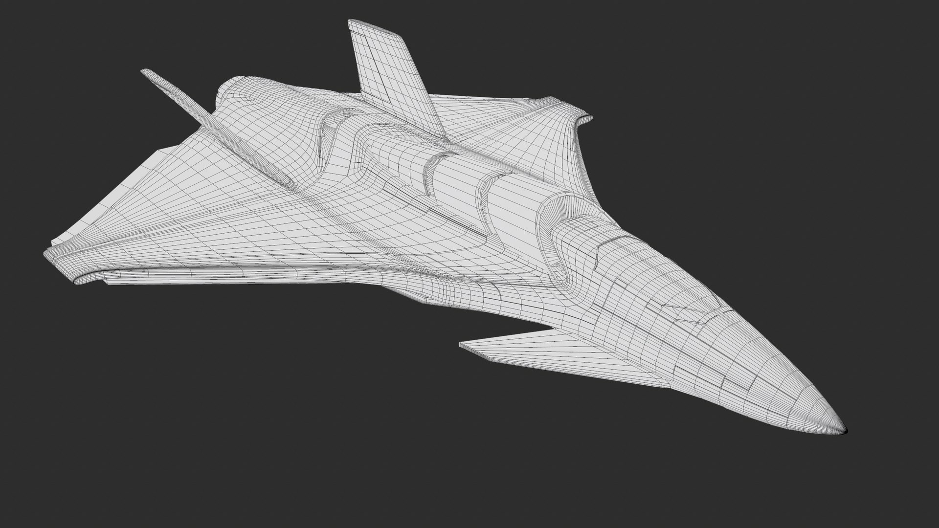 3D model Sci-Fi Futuristic Aircraft Interceptor PBR - TurboSquid 2103379