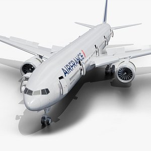 Air France Boeing 777-300 Animated Realistic Jet 3D model