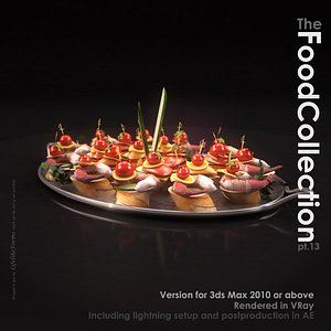 Seafood Sandwiches on Silver Tray