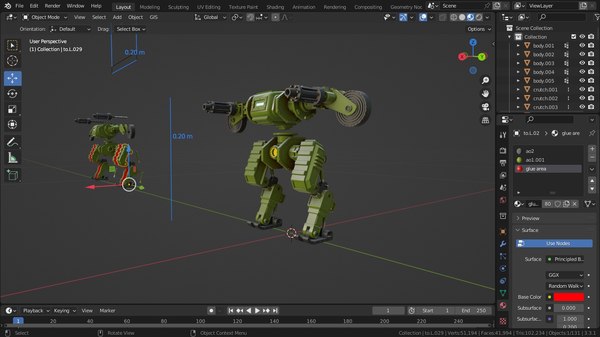 3D Mech military figure 20 cm scale for 3d printing model - TurboSquid ...
