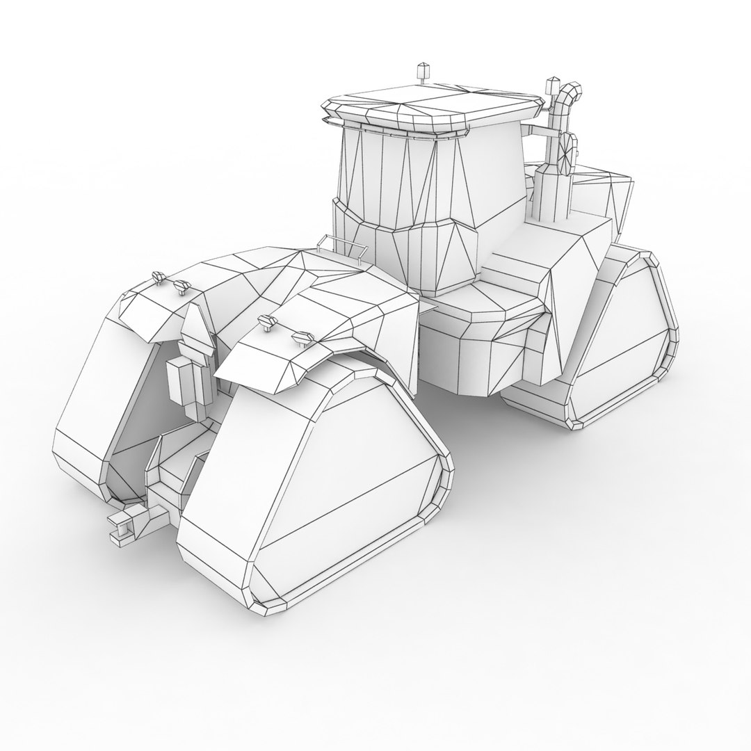 3D Green Tractor TurboSquid 1270262