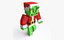 Grinch Minecraft - Mixamo Animateable - Vray-Arnold