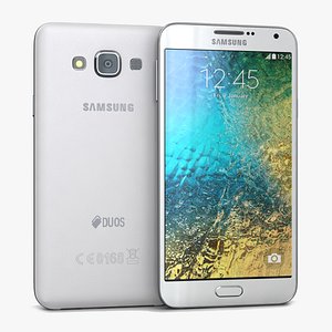 3d samsung galaxy e7 white model