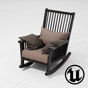 Gervasoni Gray Rocking Chair UE4