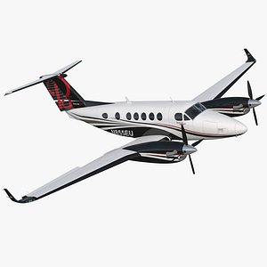 Beechcraft Super King Air 250 Rigged 3D Model
