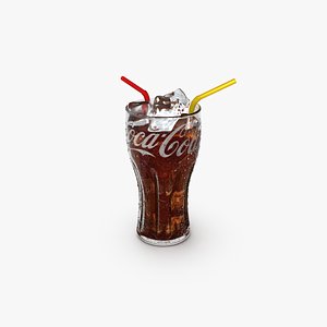 glass cola ice c4d