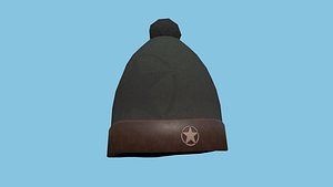 3D Leather Beanie Winter Cap - Character Fashion Design model
