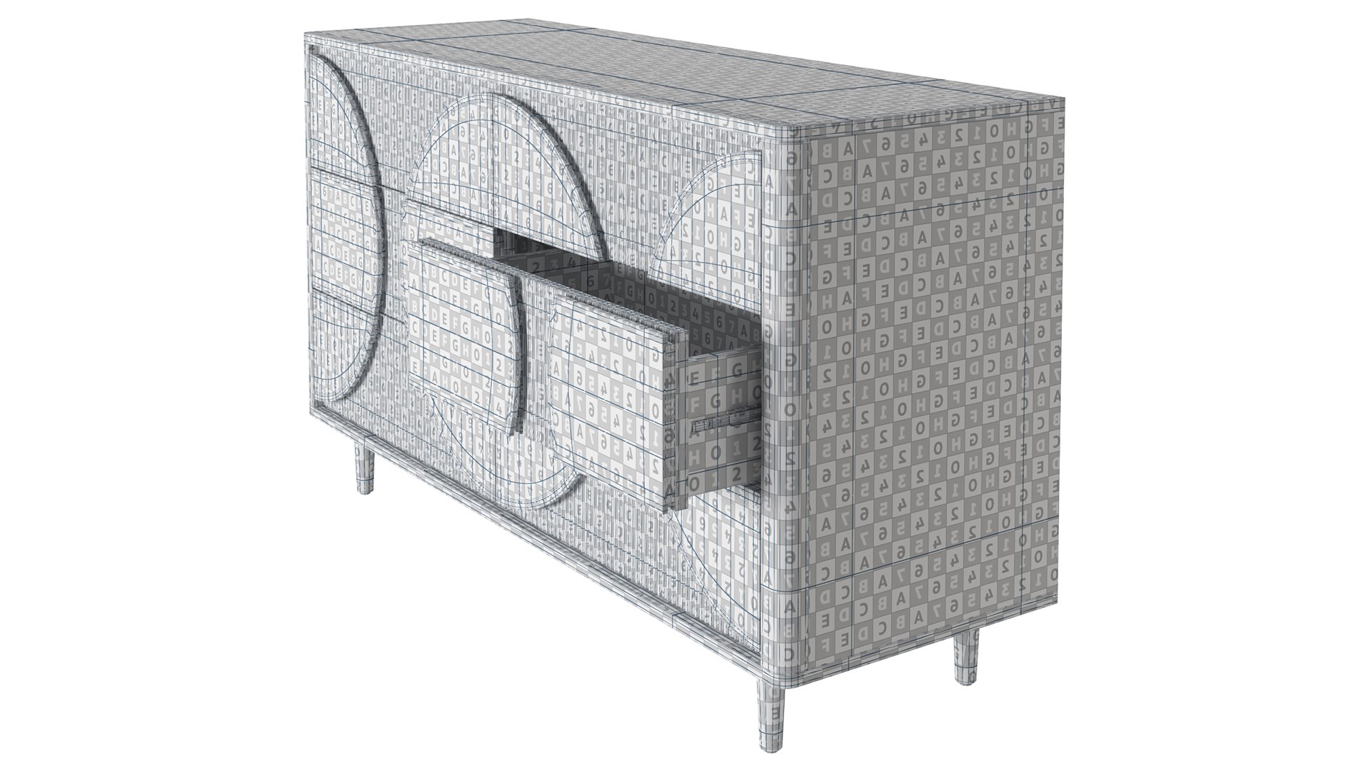 Crate And Barrel Roselle 6 Drawer 3D Model TurboSquid 2194473