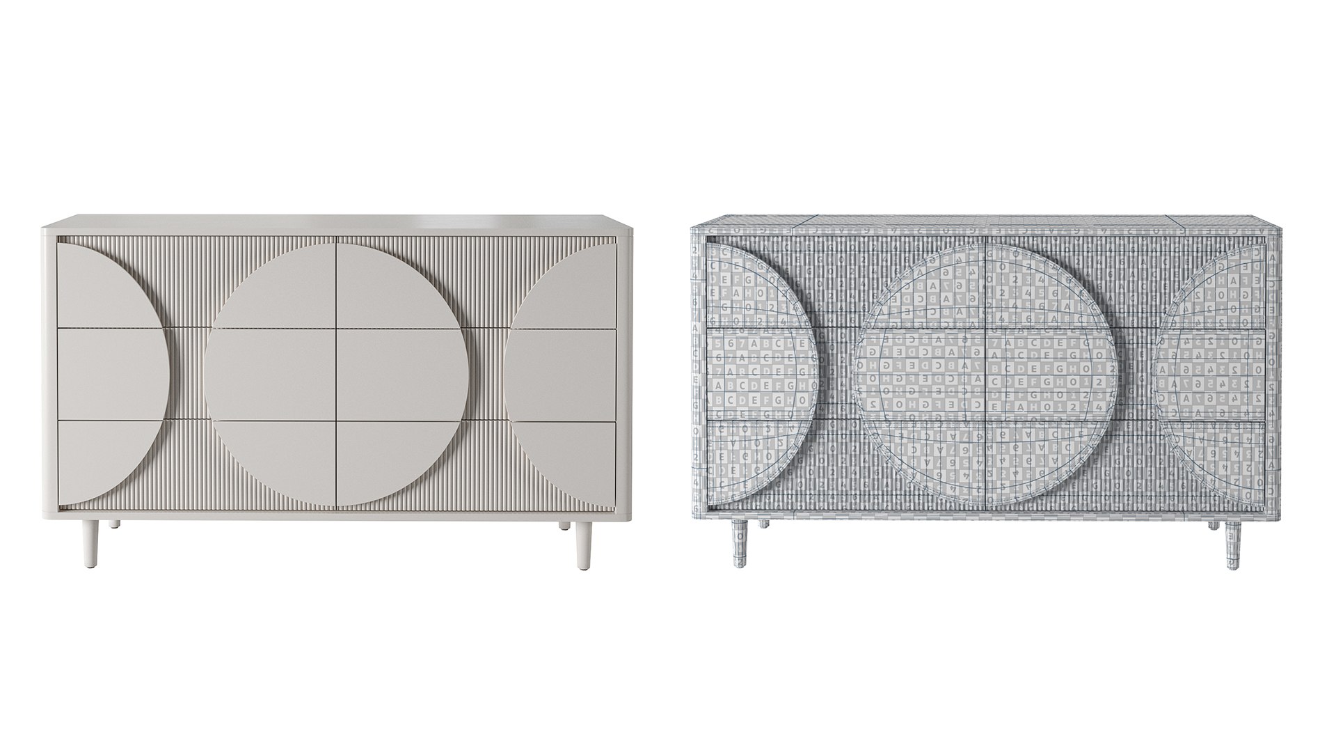 Crate And Barrel Roselle 6 Drawer 3D Model TurboSquid 2194473