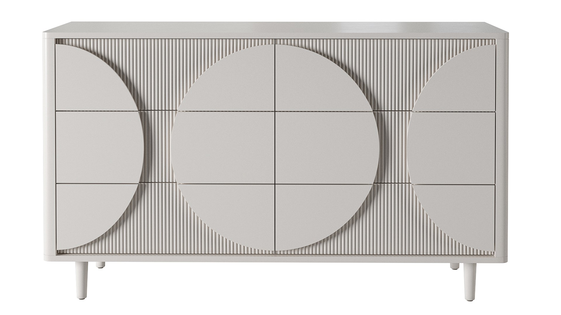 Crate And Barrel Roselle 6 Drawer 3D Model TurboSquid 2194473